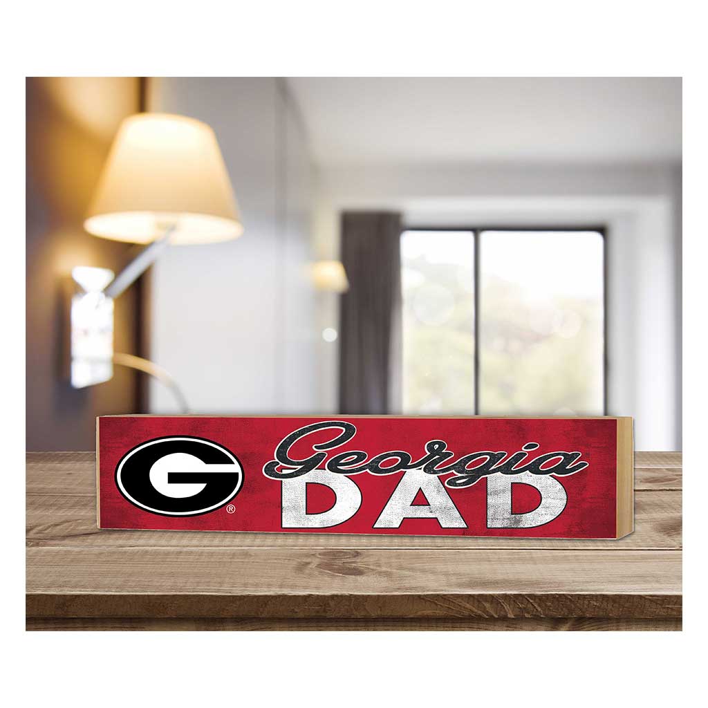 3x13 Block Colored With Logo Dad Georgia Bulldogs