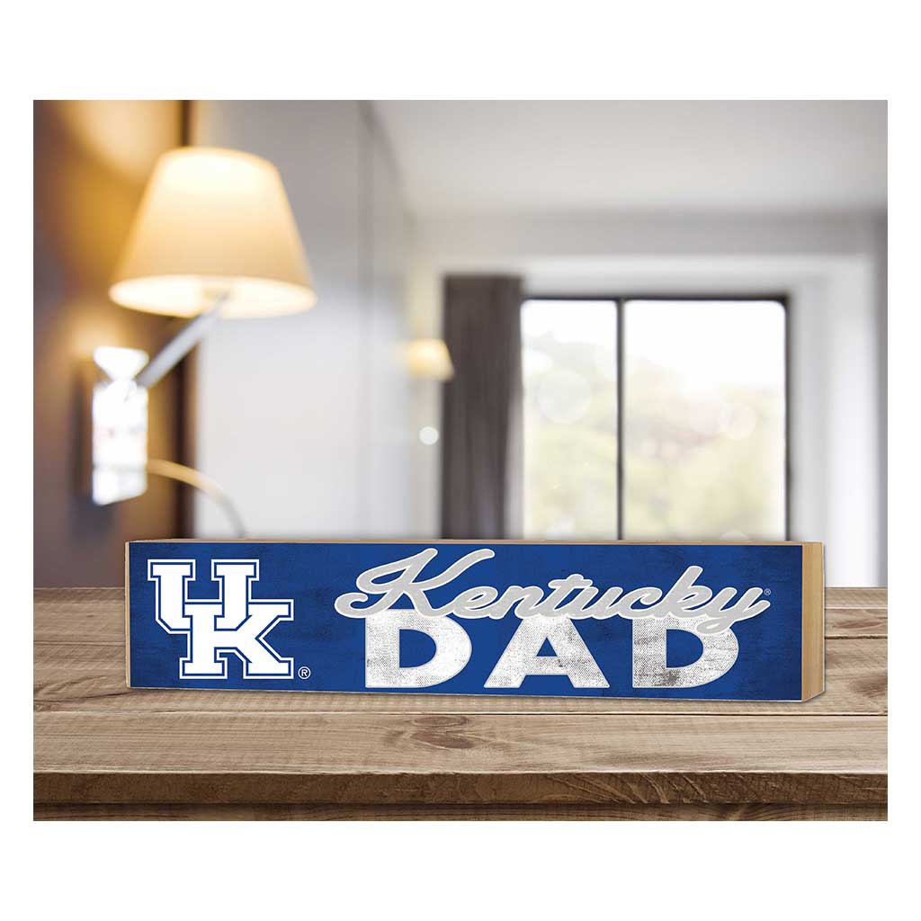 3x13 Block Colored With Logo Dad Kentucky Wildcats