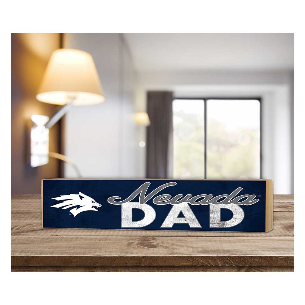 3x13 Block Colored With Logo Dad Nevada Wolf Pack