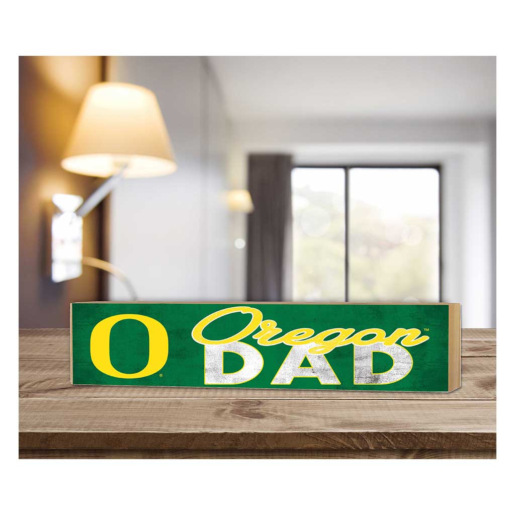3x13 Block Colored With Logo Dad Oregon Ducks