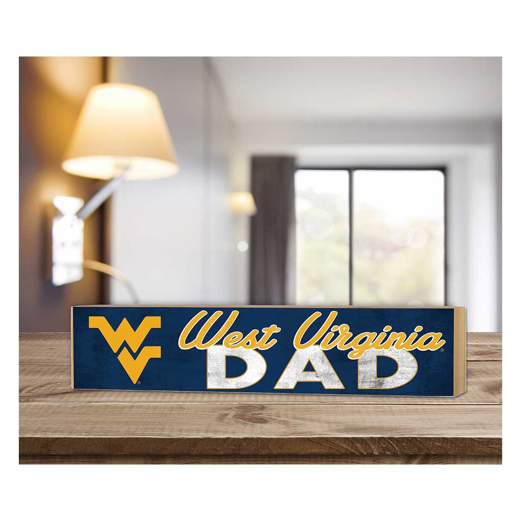 3x13 Block Colored With Logo Dad West Virginia Mountaineers