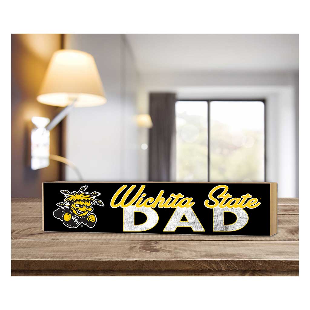 3x13 Block Colored With Logo Dad Wichita State Shockers