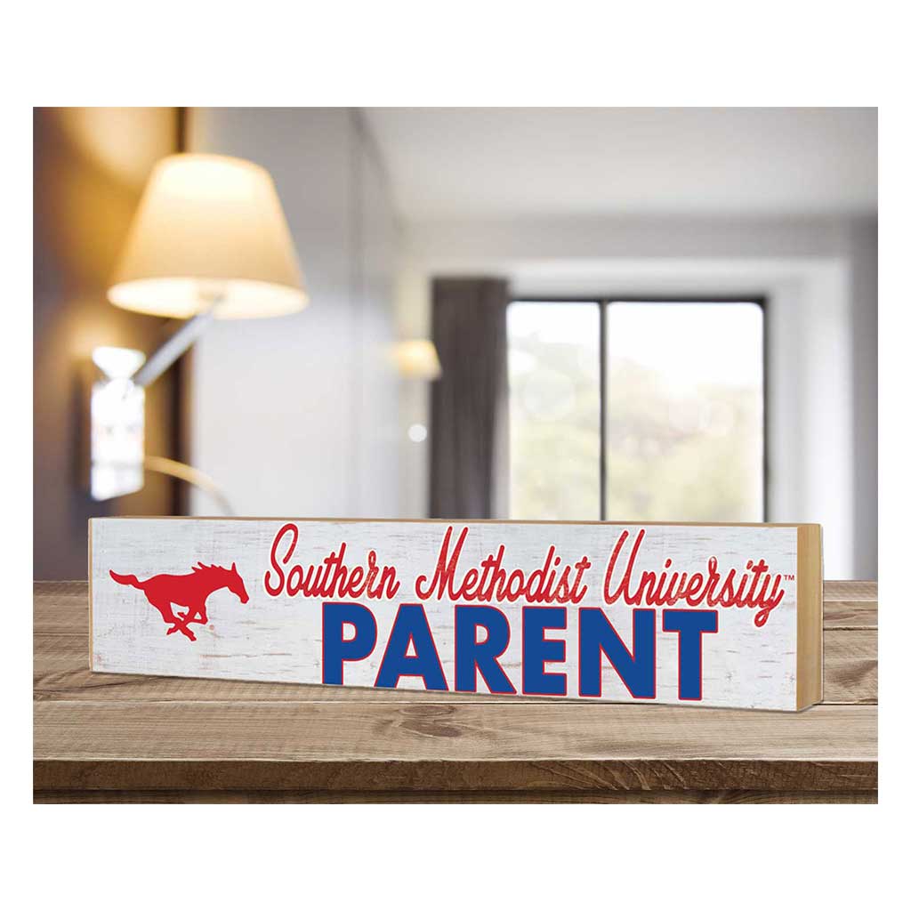 3x13 Block Weathered Parents Southern Methodist Mustangs