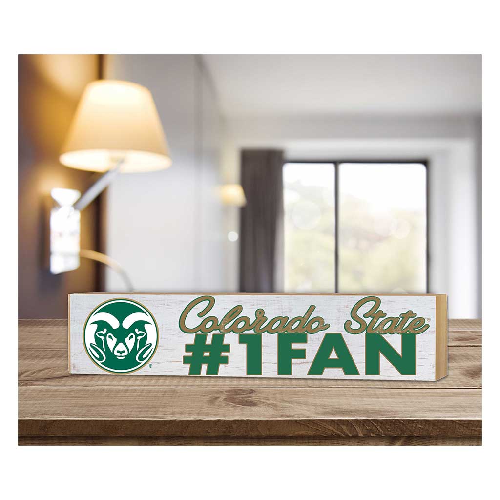 3x13 Block Weathered #1 Fan Colorado State-Ft. Collins Rams
