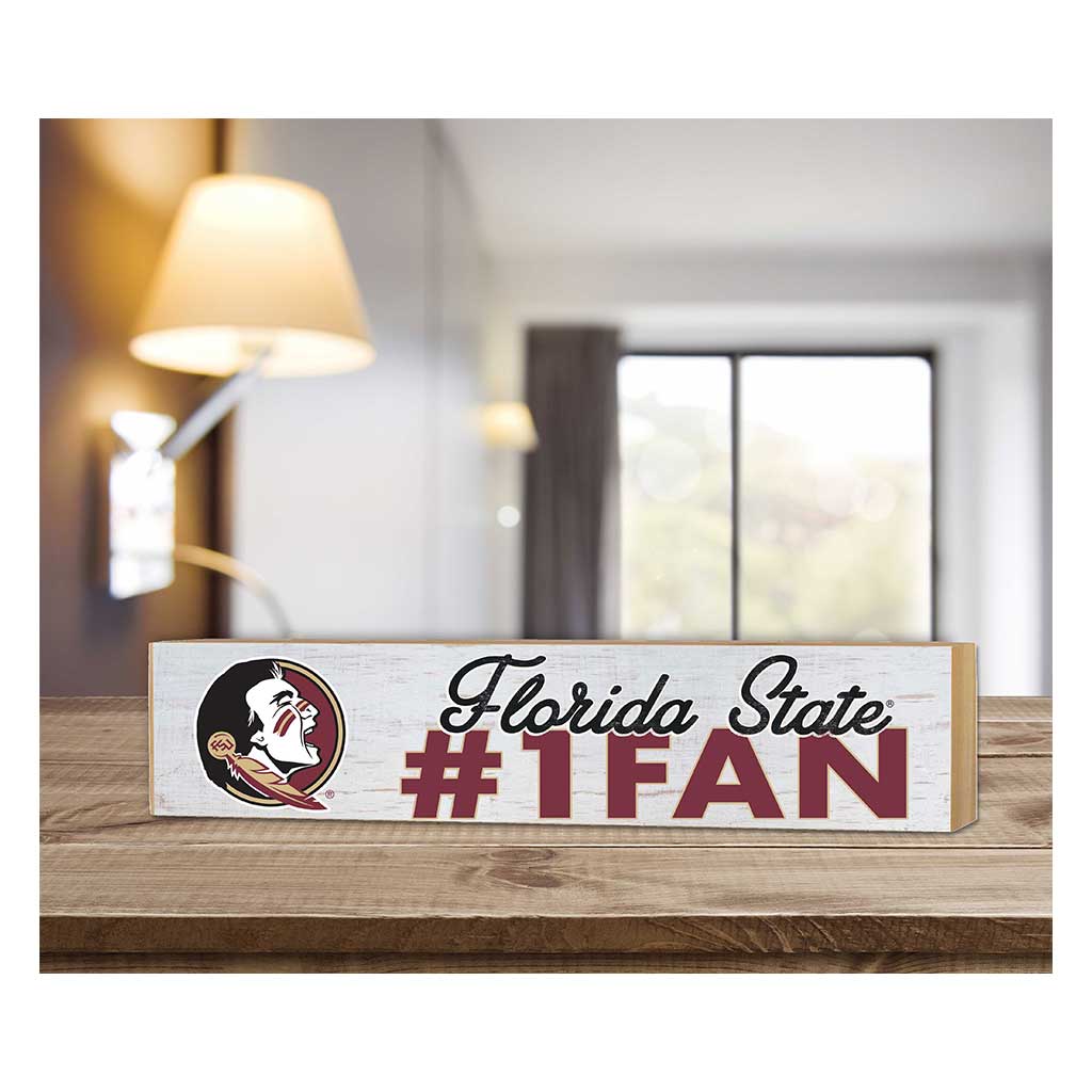 3x13 Block Weathered #1 Fan Florida State Seminoles