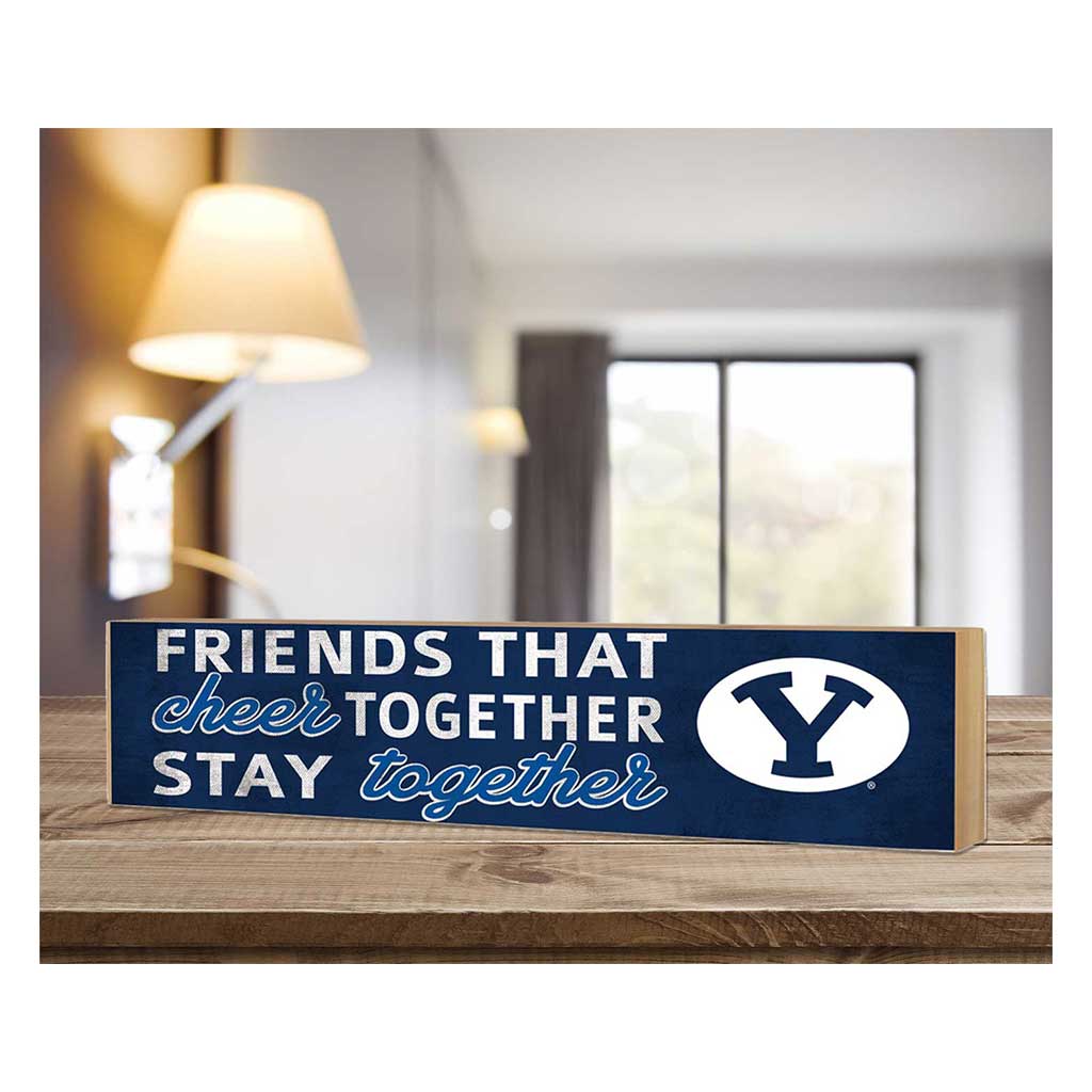 3x13 Block Team Logo Friends That Cheers Brigham Young Cougars