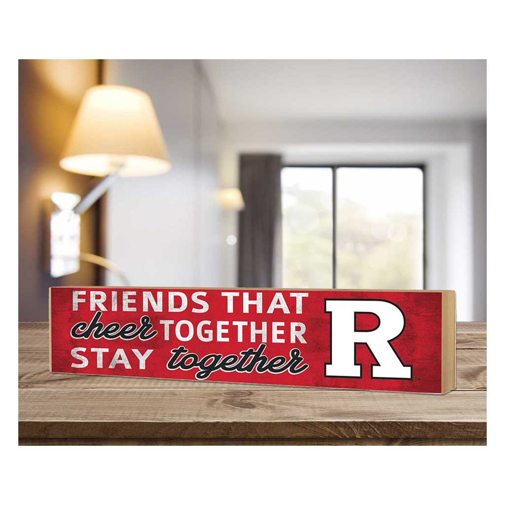3x13 Block Team Logo Friends That Cheers Rutgers Scarlet Knights