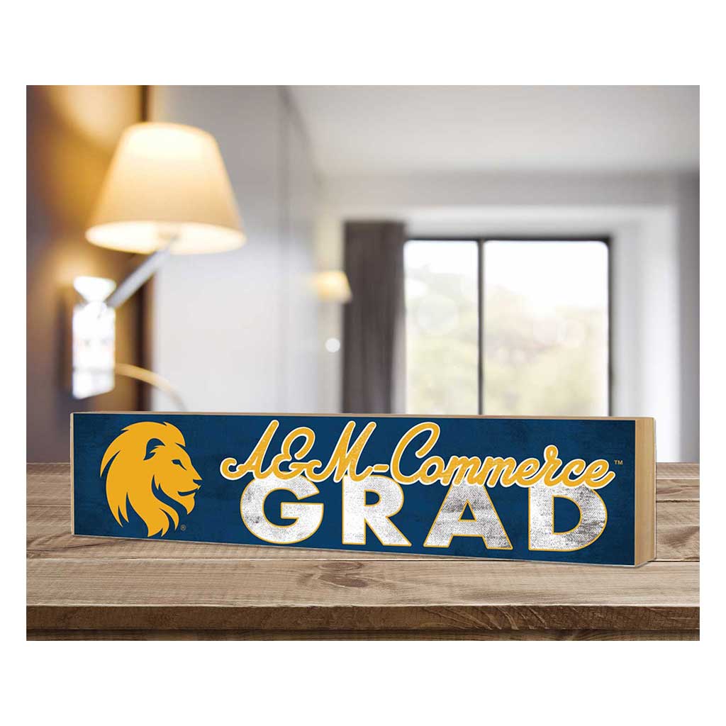 3x13 Block Team Logo Grad Texas A&M University - Commerce Lions