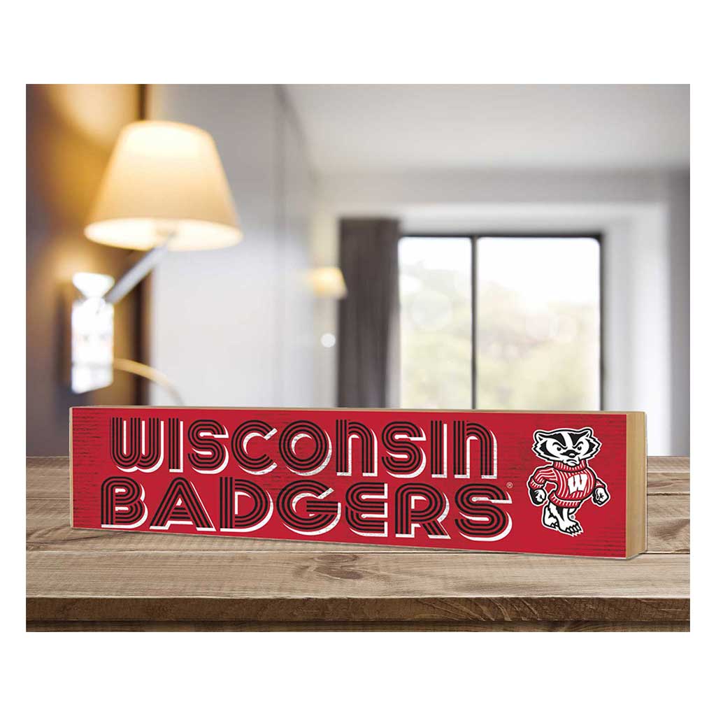 3x13 Block Good Vibes Team Wisconsin Badgers