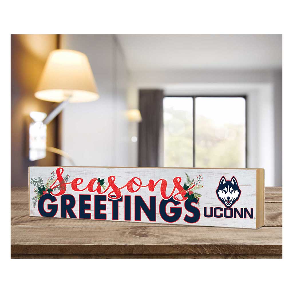 3x13 Block Seasons Greetings Connecticut Huskies