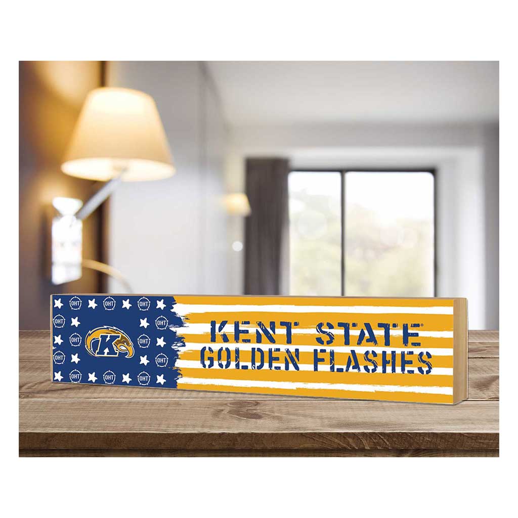 3x13 Block OHT and Team Logo Kent State Golden Flashes