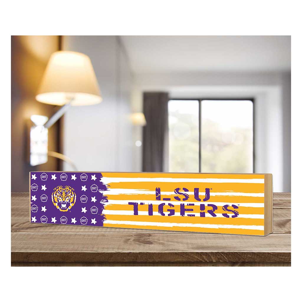 3x13 Block OHT and Team Logo LSU Tigers