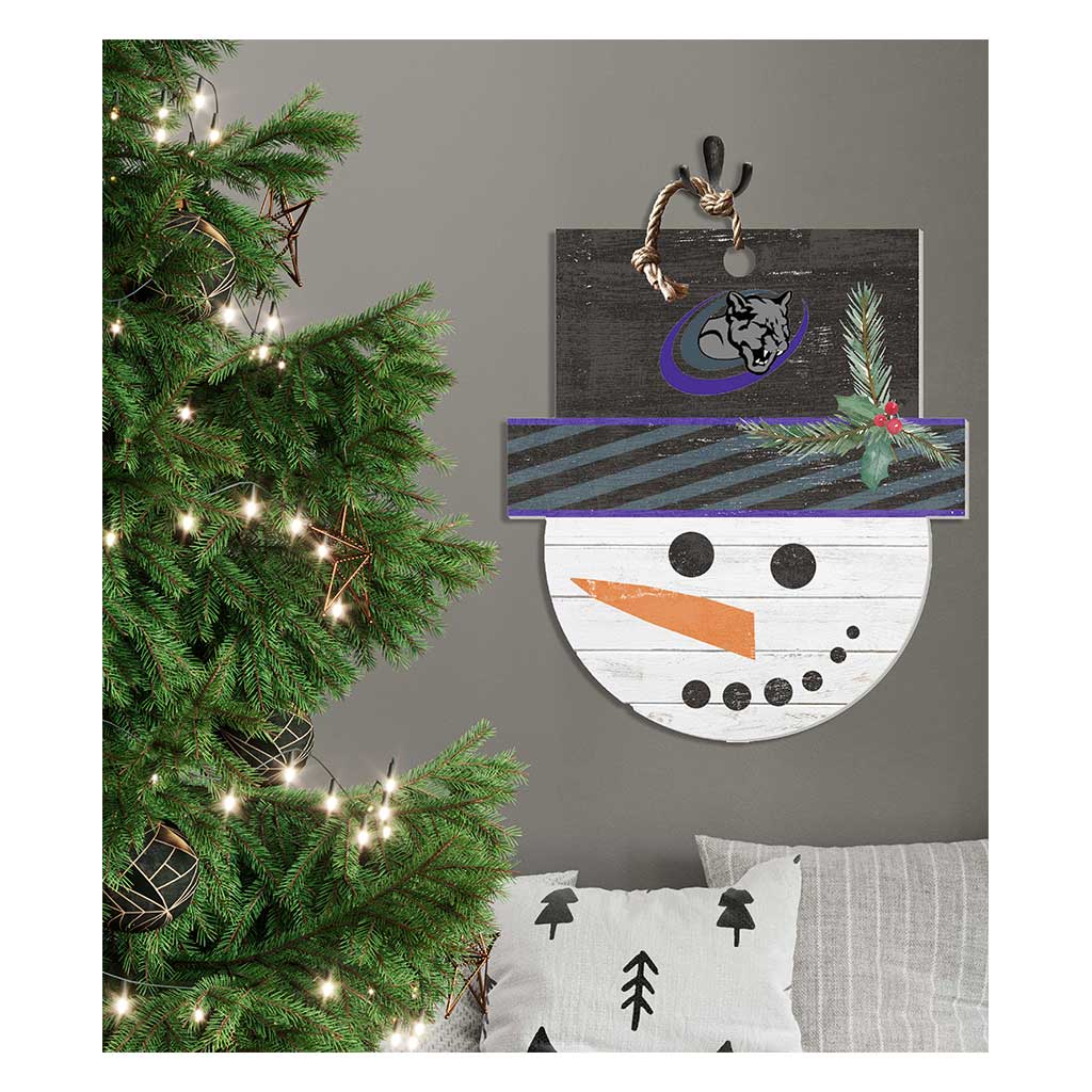 Large Snowman Sign Olive-Harvey College Purple Panthers