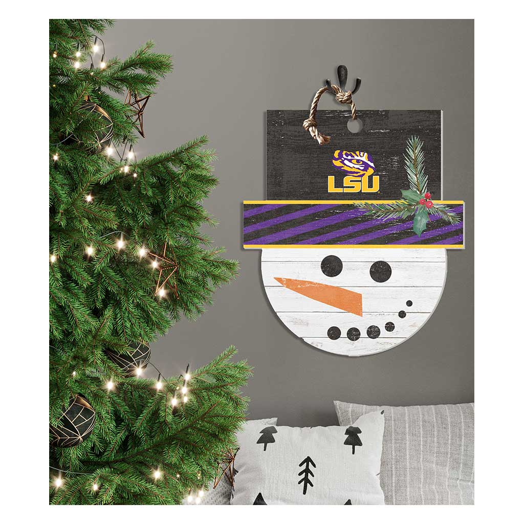 Large Snowman Sign LSU Fighting Tigers