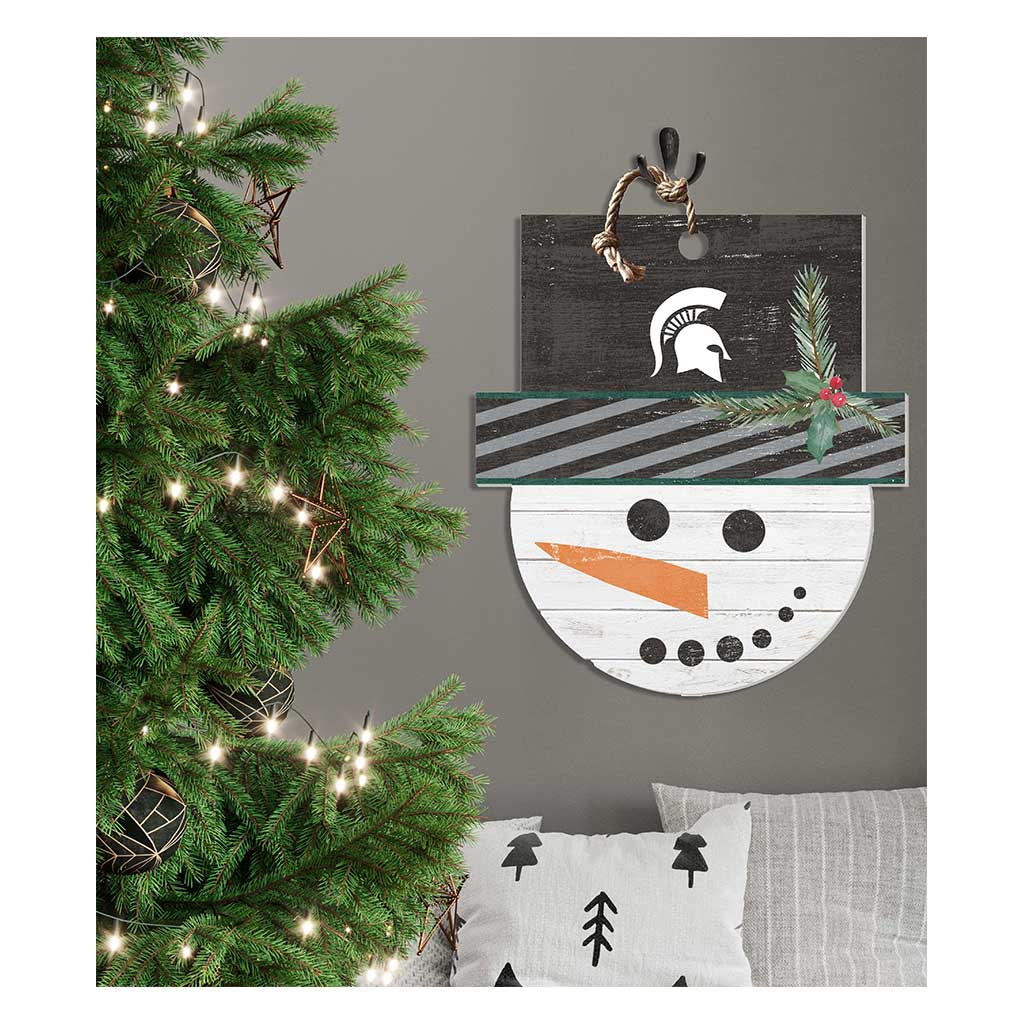 Large Snowman Sign Michigan State Spartans