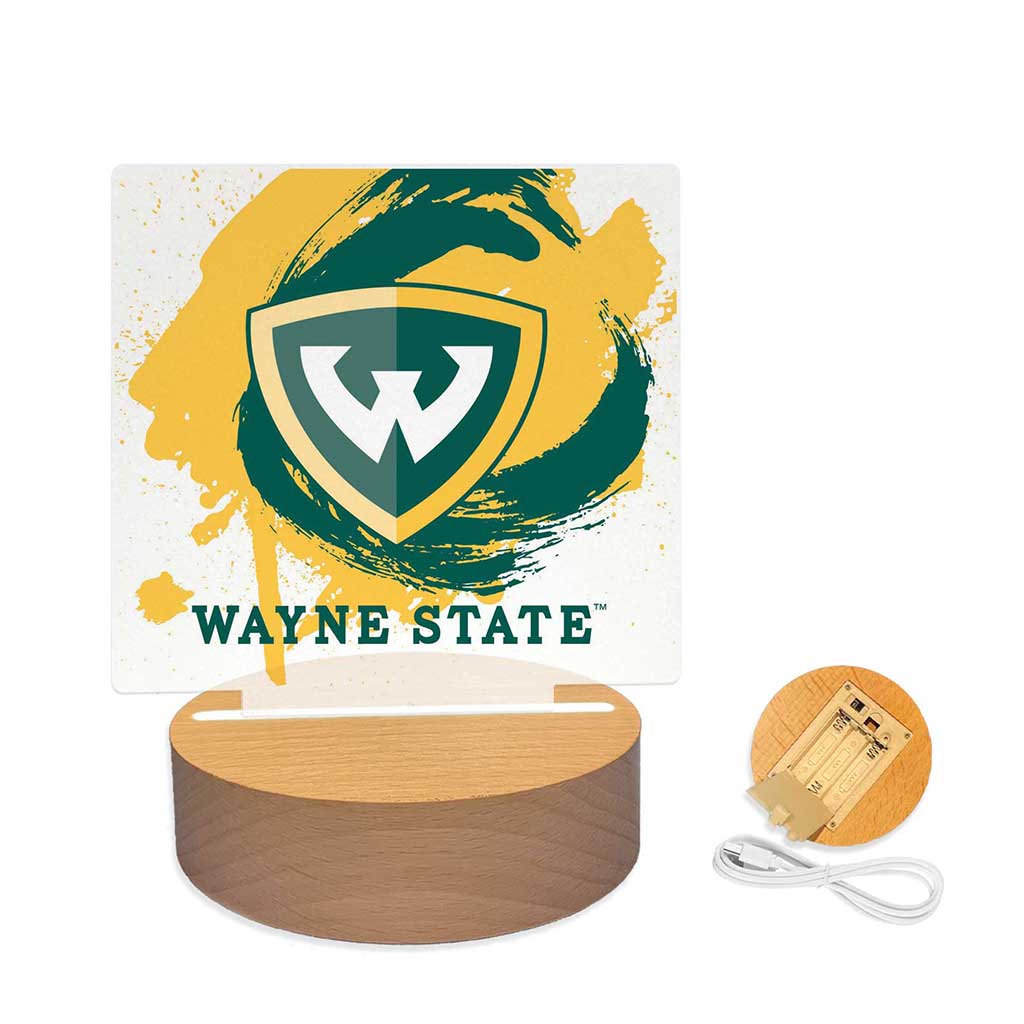 Paint Splash Acrylic Light Up Bundle Wayne State University Warriors
