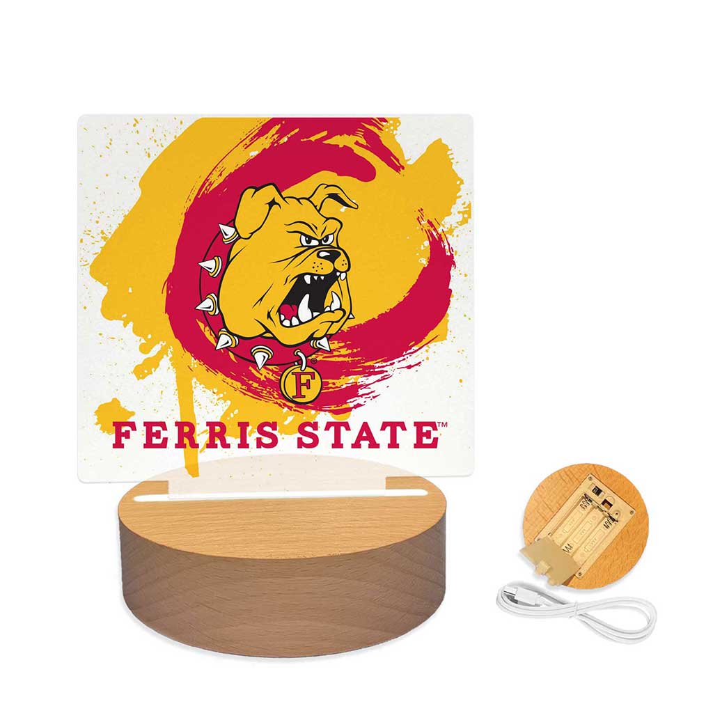 Paint Splash Acrylic Light Up Bundle Ferris State Bulldogs