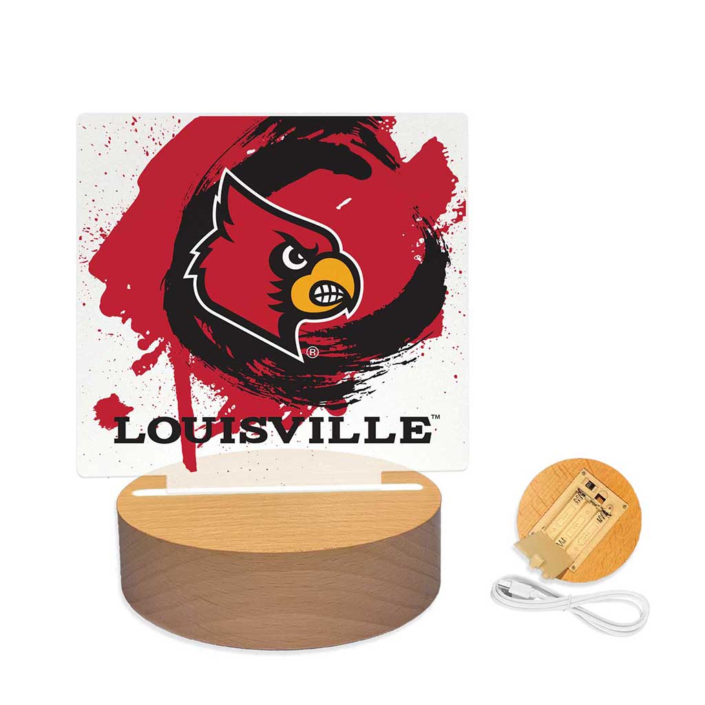 Paint Splash Acrylic Light Up Bundle Louisville Cardinals