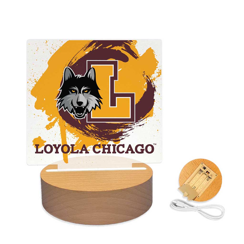 Paint Splash Acrylic Light Up Bundle Loyola Chicago Ramblers