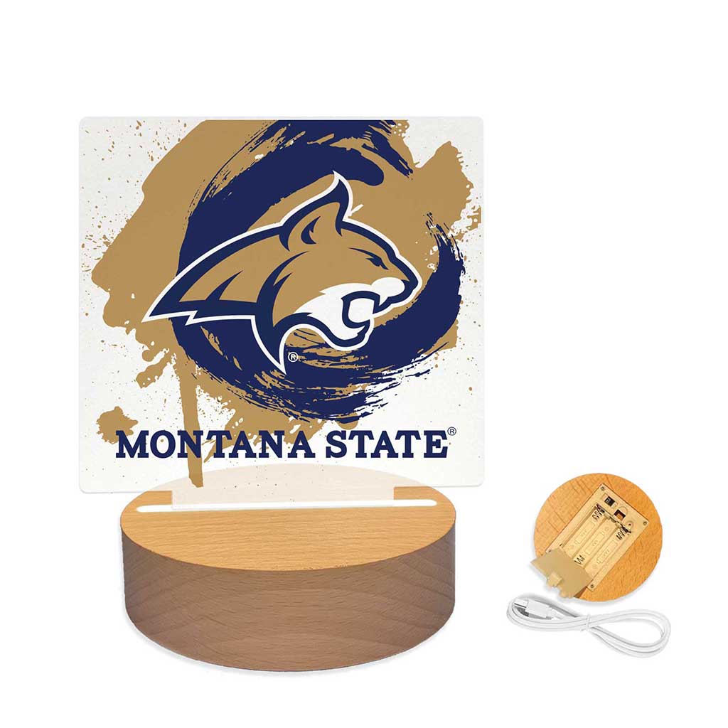 Paint Splash Acrylic Light Up Bundle Montana State Fighting Bobcats