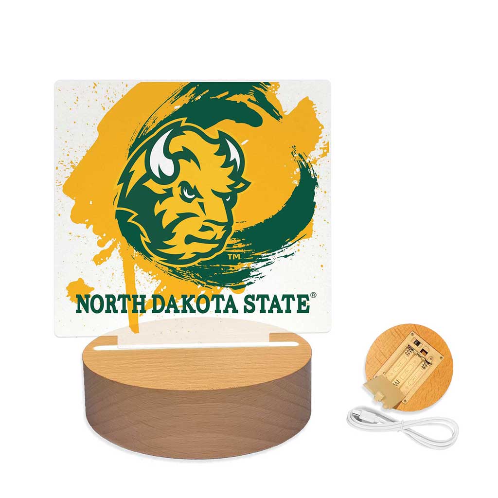 Paint Splash Acrylic Light Up Bundle North Dakota State Bison