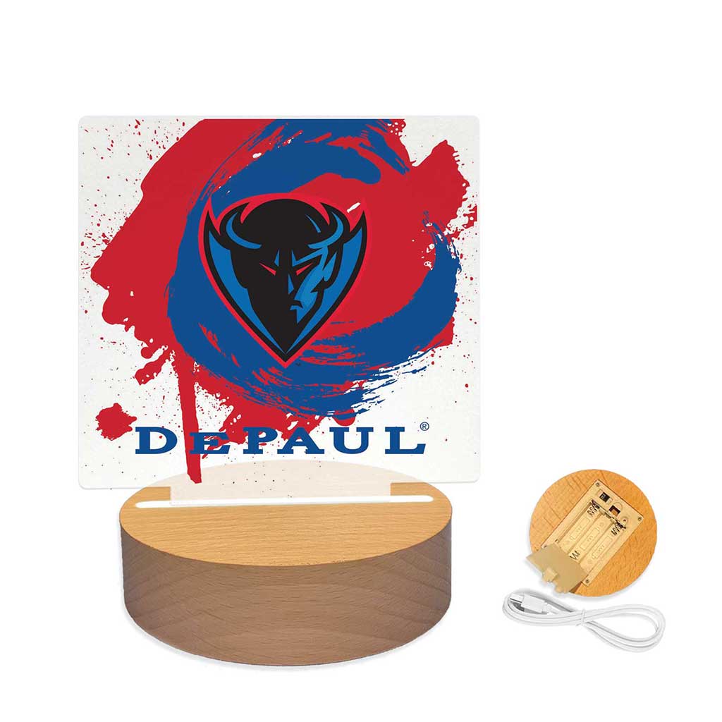 Paint Splash Acrylic Light Up Bundle DePaul Blue Demons