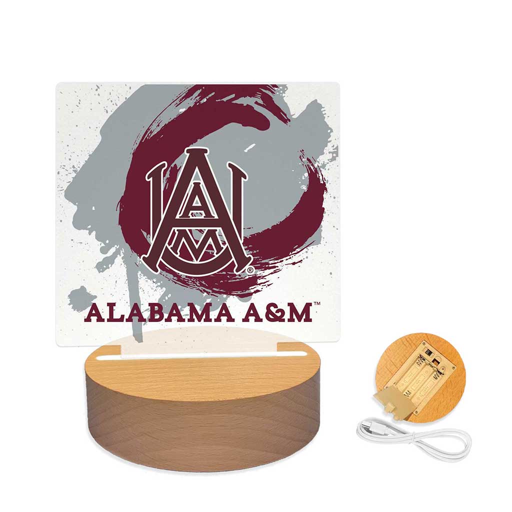 Paint Splash Acrylic Light Up Bundle Alabama A&M Bulldogs
