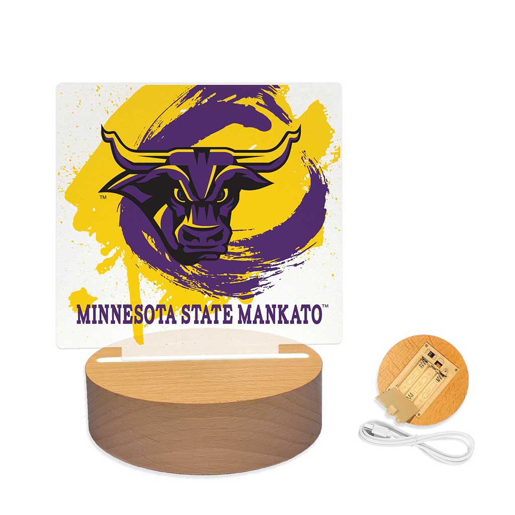 Paint Splash Acrylic Light Up Bundle Minnesota State - Mankato Mavericks