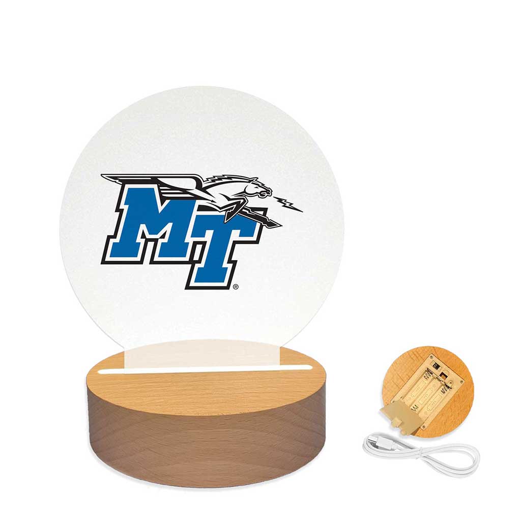 Team Logo Acrylic Light Up Bundle Middle Tennessee State Blue Raiders