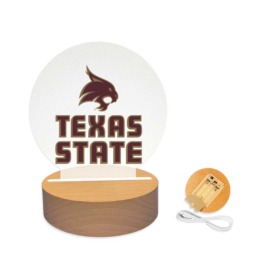 Team Logo Acrylic Light Up Bundle Texas State Bobcats