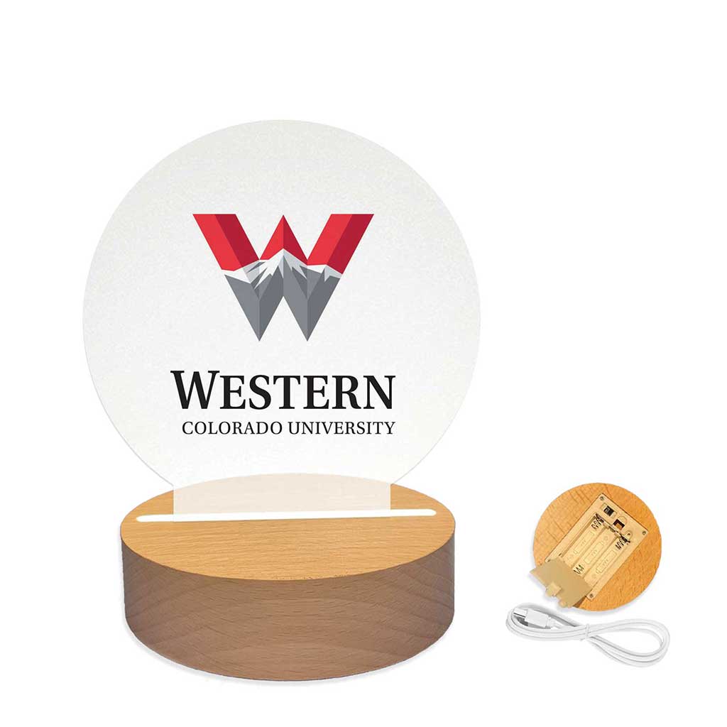 Team Logo Acrylic Light Up Bundle Western State Colorado University Mountaineers