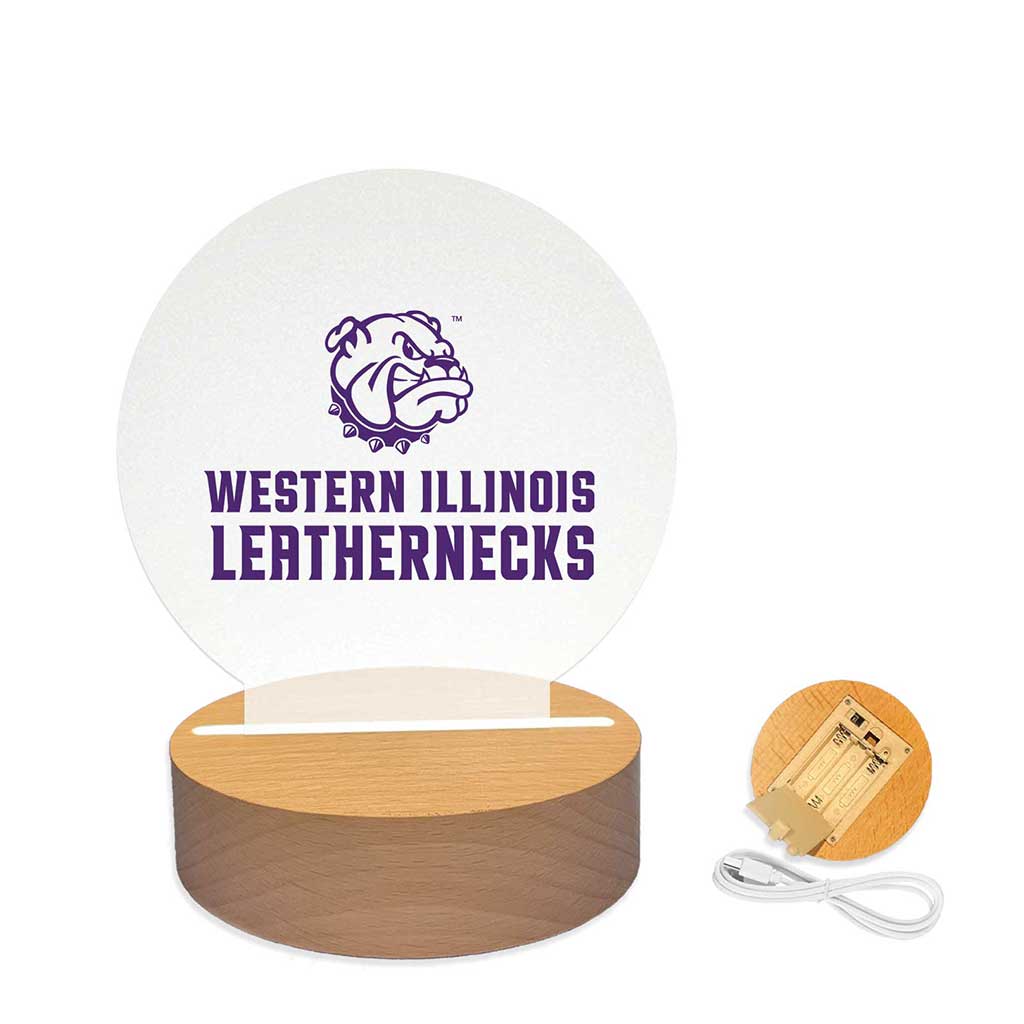 Team Logo Acrylic Light Up Bundle Western Illinois Leathernecks