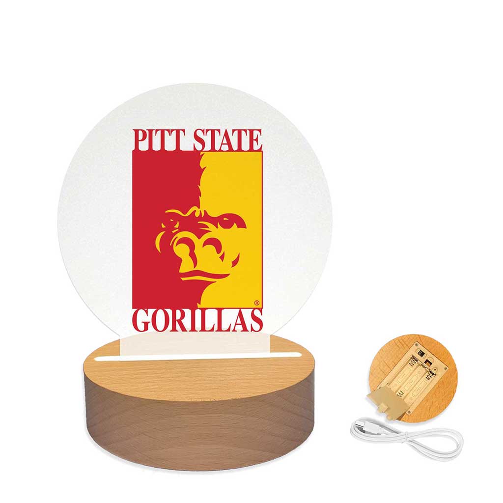 Team Logo Acrylic Light Up Bundle Pittsburg State University Gorilla