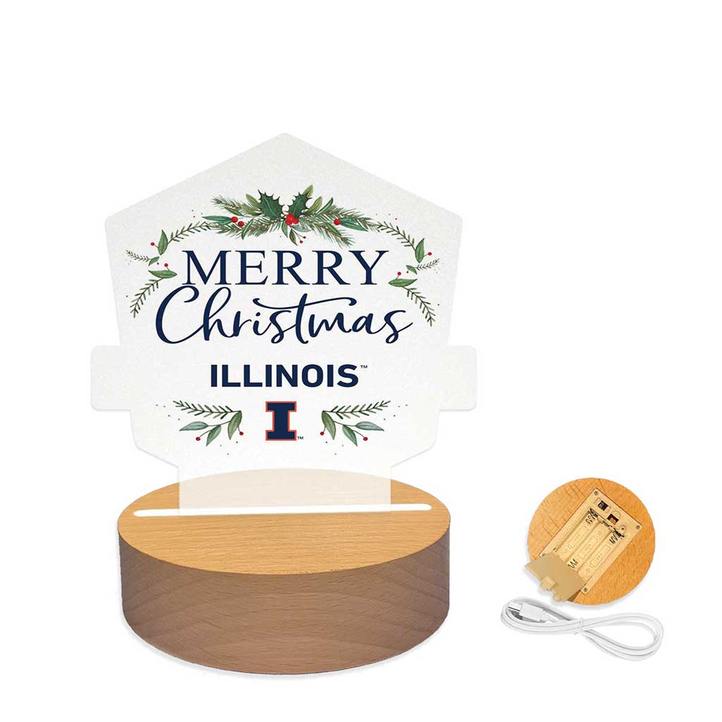 Holiday Acrylic Light Up Bundle Illinois Fighting Illini