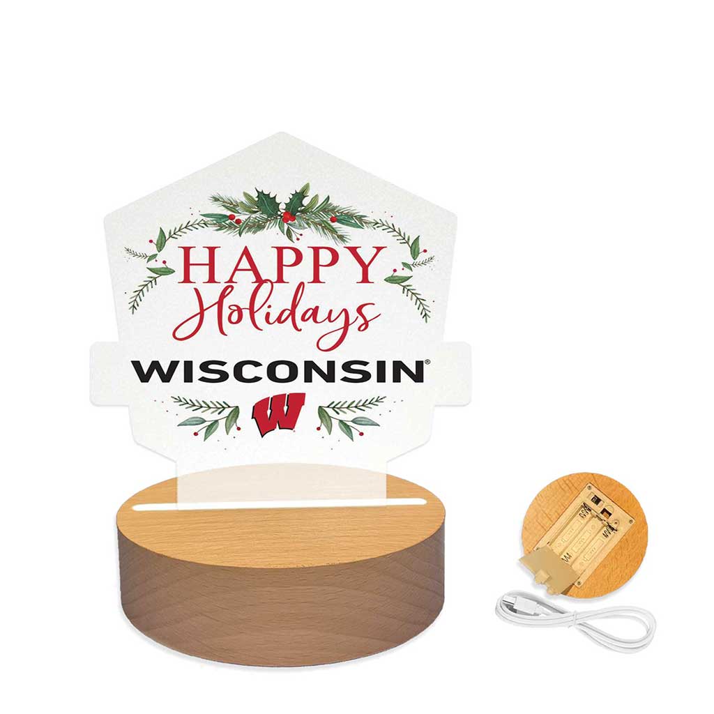 Holiday Acrylic Light Up Bundle Wisconsin Badgers